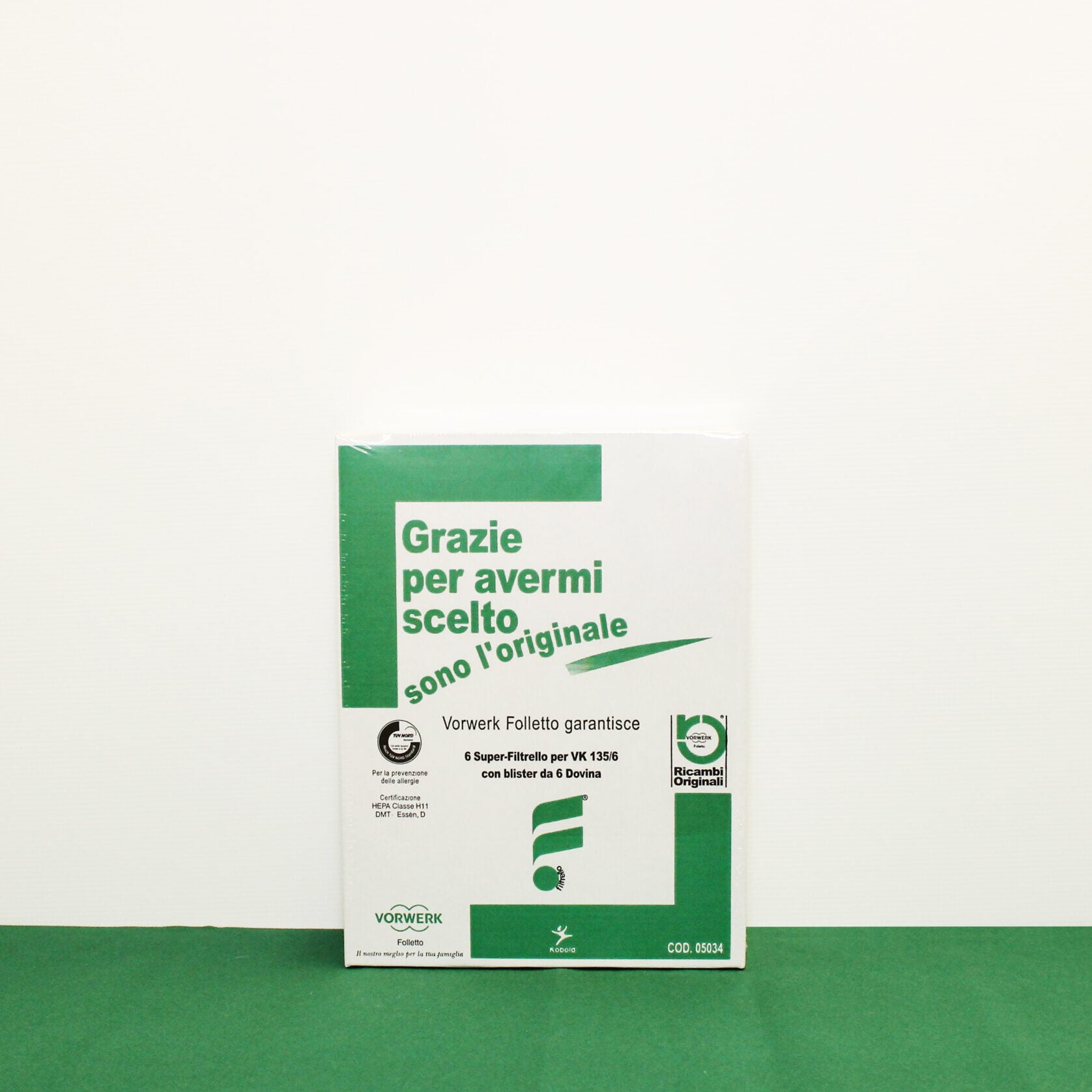 6 Sacchetti Vorwerk Folletto FP VK135/136 (Originali)