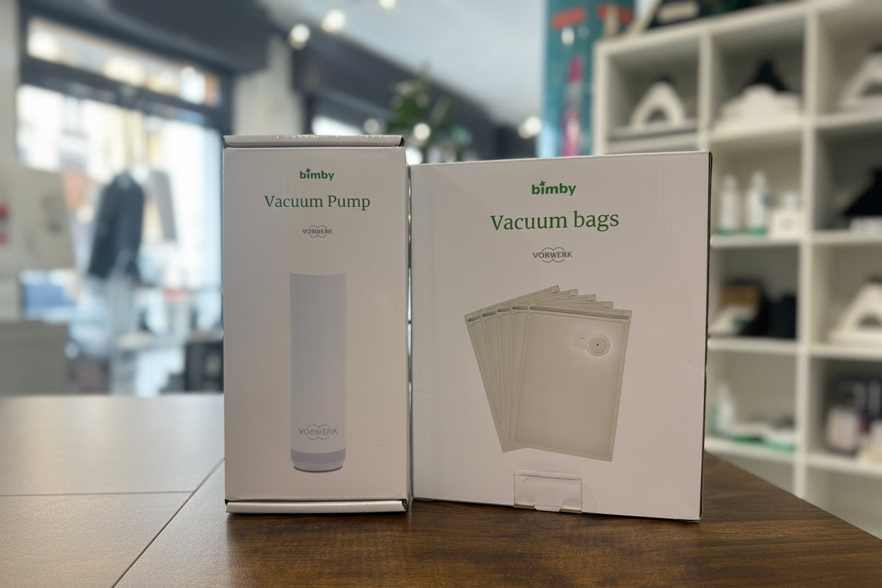 Pompa sottovuoto originale Bimby Vorwerk con set di sacchetti vacuum per conservazione alimenti TM5 e TM6